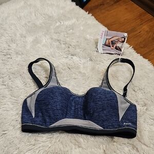 Freya Active‎ Sports Bra Blue Grey Wirefree Padded Support 30DD,NWT